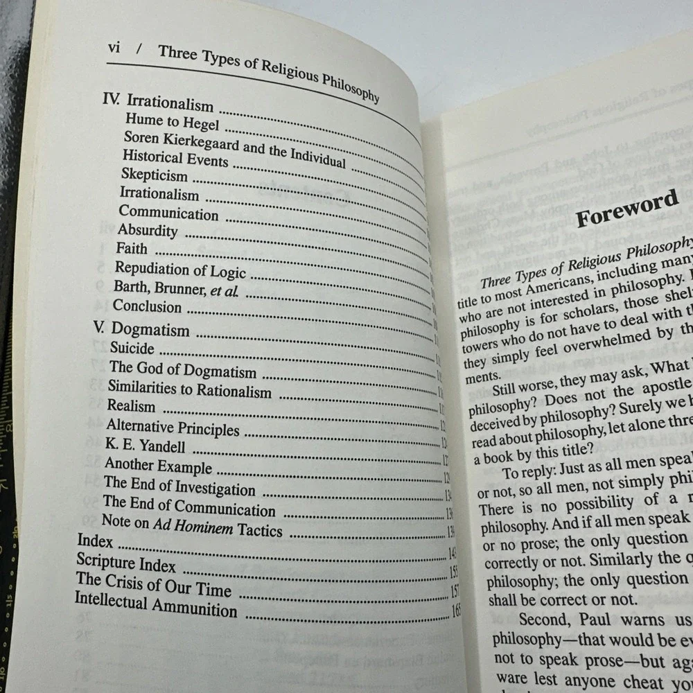 Three Types of Religious Philosophy (Trinity Papers No. 21) Paperback 1989